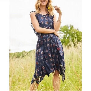 Matilda Jane Woodland Sprite Blue Floral Ruffle Dress